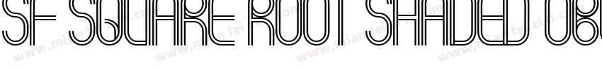 SF Square Root Shaded Oblique字体转换